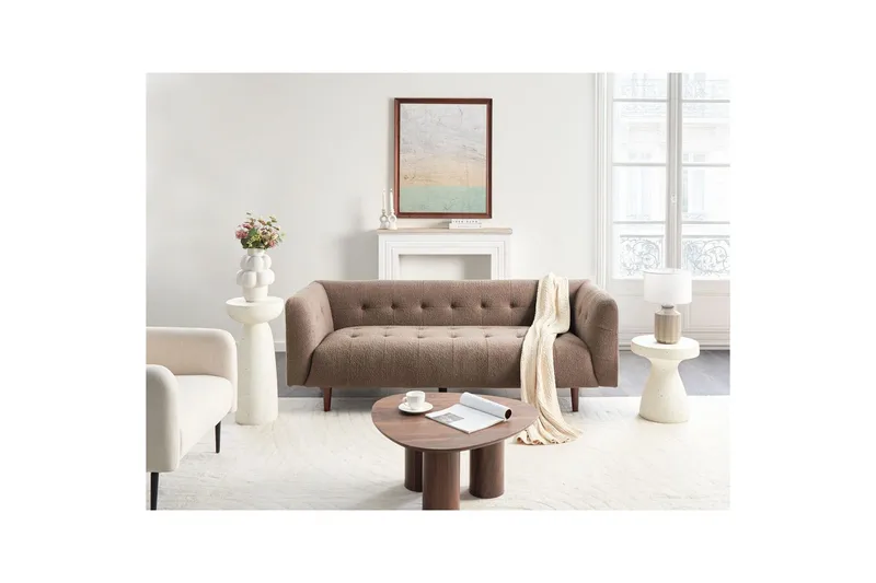 3-sitssoffa Byske Brunt, mörkt trä - Brunt, mörkt trä - Möbler - Soffa - 3 sits soffa