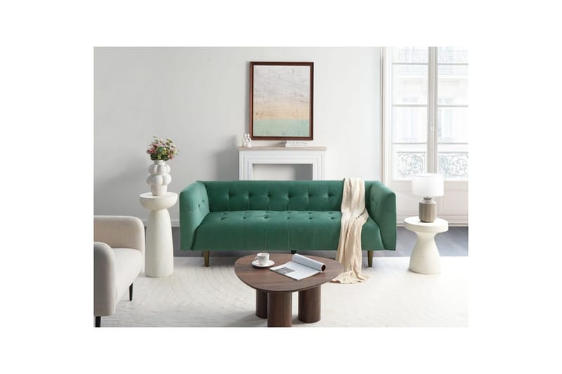 3-sitssoffa Byske Grönt, mörkt trä - Grönt, mörkt trä - Möbler - Soffa - 3 sits soffa