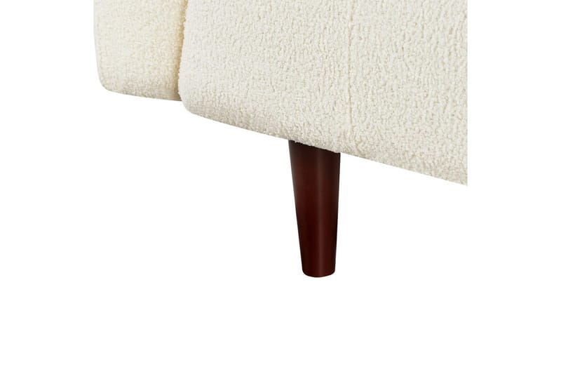 3-sitssoffa Byske Vitt, mörkt trä - Vit - Möbler - Soffa - 3 sits soffa