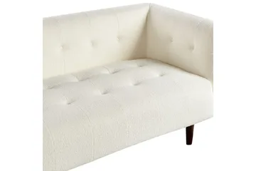 3-sitssoffa Byske Vitt, mörkt trä - Vit - Möbler - Soffa - 3 sits soffa