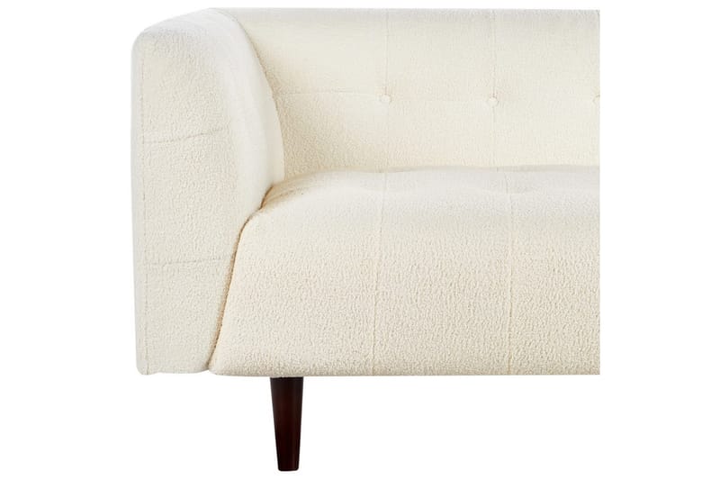 3-sitssoffa Byske Vitt, mörkt trä - Vitt, mörkt trä - Möbler - Soffa - 3 sits soffa