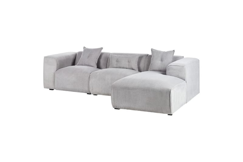 3-sitssoffa Dolva Grå, svart, Vänstervänd - Grå, svart, Vänstervänd - Möbler - Soffa - Divansoffor & schäslongsoffa