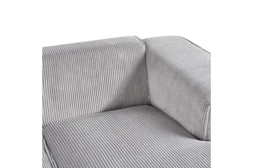 3-sitssoffa Dolva Grå, svart, Vänstervänd - Grå - Möbler - Soffa - Divansoffor & schäslongsoffa