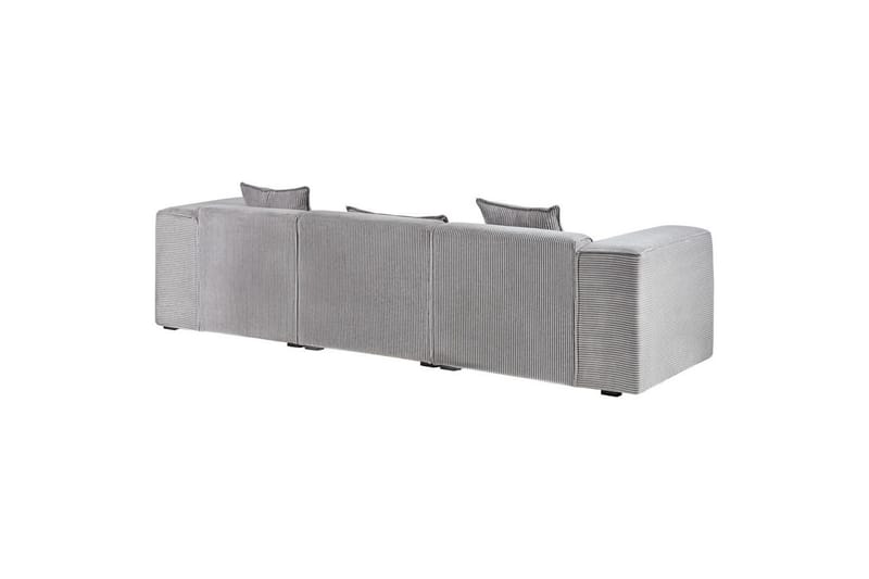 3-sitssoffa Dolva Grå, svart, Vänstervänd - Grå - Möbler - Soffa - Divansoffor & schäslongsoffa