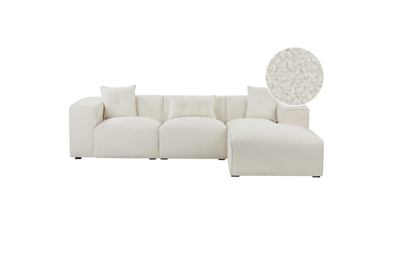 3-sitssoffa Dolva Vit, Svart, Vänstervänd - Vit, Svart, Vänstervänd - Möbler - Soffa - Divansoffor & schäslongsoffa
