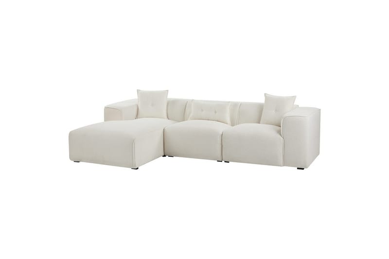 3-sitssoffa Dolva Vit, Svart, Vänstervänd - Vit, Svart, Vänstervänd - Möbler - Soffa - Divansoffor & schäslongsoffa