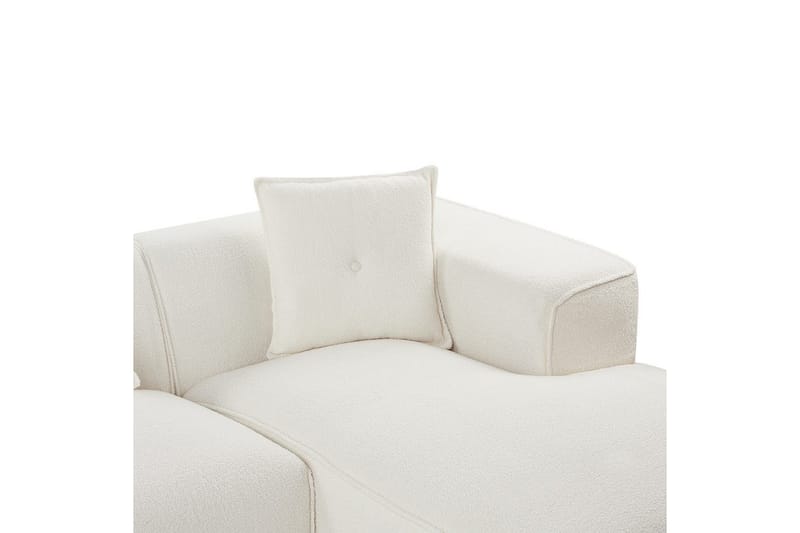 3-sitssoffa Dolva Vit, Svart, Vänstervänd - Vit, Svart, Vänstervänd - Möbler - Soffa - Divansoffor & schäslongsoffa