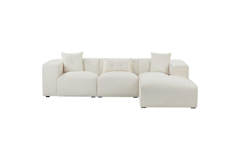 3-sitssoffa Dolva Vit, Svart, Vänstervänd - Vit - Möbler - Soffa - Divansoffor & schäslongsoffa