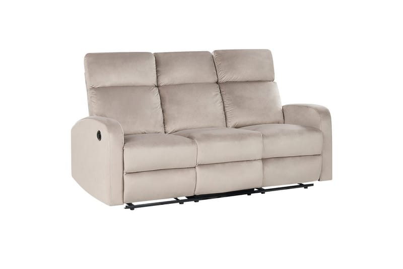 3-sitssoffa elektrisk Verdal Beige - Beige - Möbler - Soffa - Biosoffa & reclinersoffa