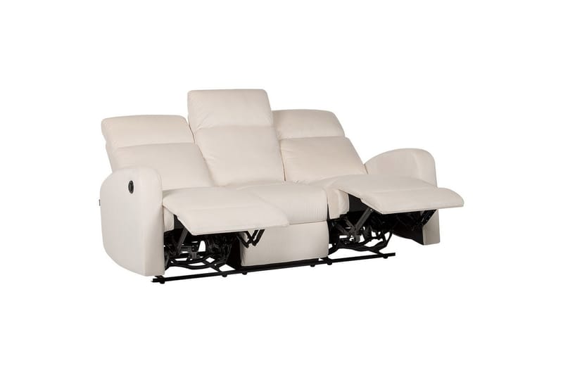 3-sitssoffa elektrisk Verdal Vit - Vit - Möbler - Soffa - Biosoffa & reclinersoffa