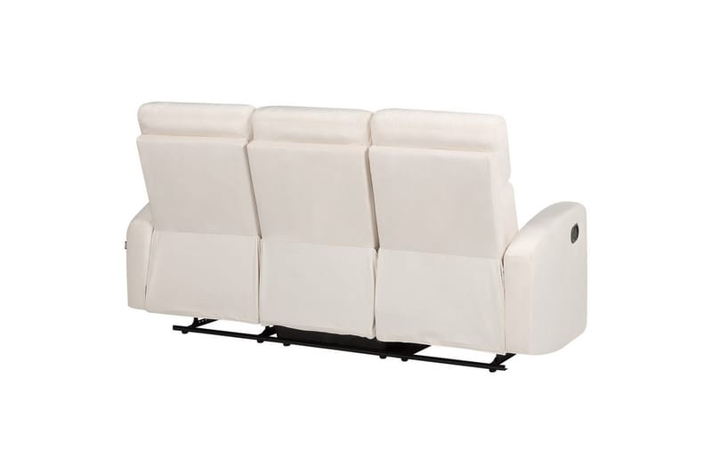 3-sitssoffa elektrisk Verdal Vit - Vit - Möbler - Soffa - Biosoffa & reclinersoffa