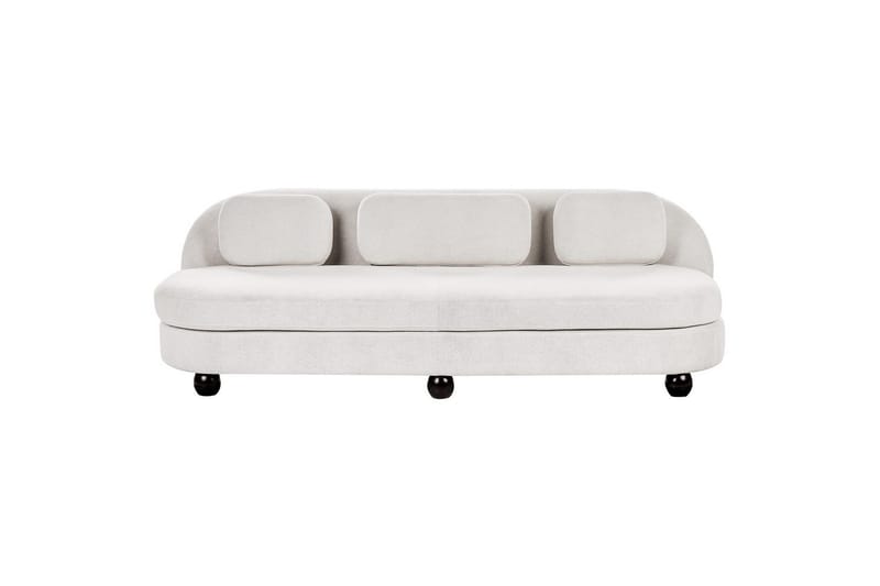 3-sitssoffa Fansen Vit, Svart - Vit, Svart - Möbler - Soffa - 3 sits soffa