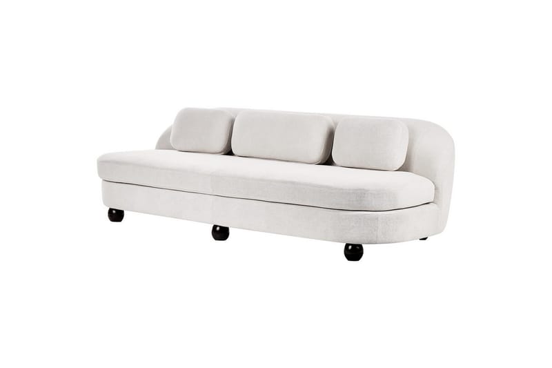 3-sitssoffa Fansen Vit, Svart - Vit, Svart - Möbler - Soffa - 3 sits soffa
