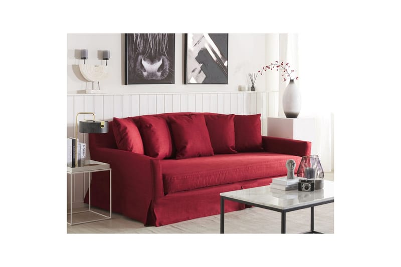 3-sitssoffa Gilja Röd - Röd - Möbler - Soffa - 3 sits soffa