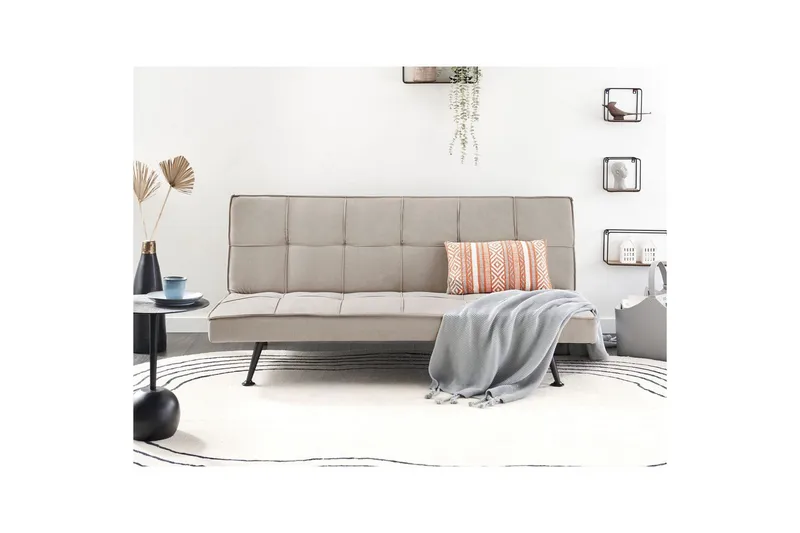 3-sitssoffa Hasle Beige, svart - Beige, svart - Möbler - Soffa - Bäddsoffa