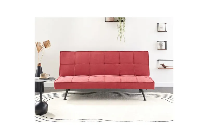 3-sitssoffa Hasle Röd, Svart - Rosa - Möbler - Soffa - Bäddsoffa