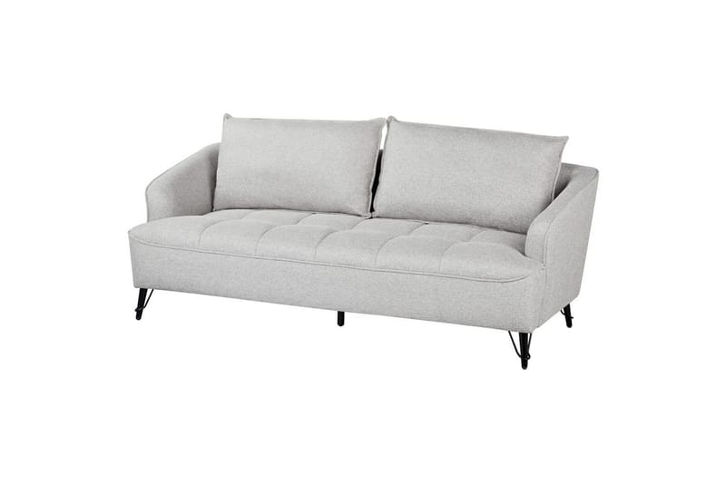 3-sitssoffa Hobro Grå, svart - Grå, svart - Möbler - Soffa - 3 sits soffa