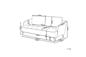 3-sitssoffa Hobro Grå, svart - Grå, svart - Möbler - Soffa - 3 sits soffa