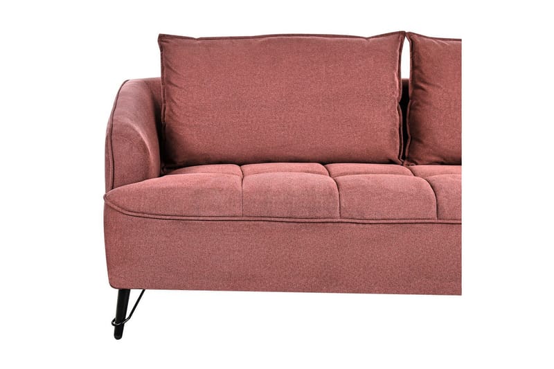 3-sitssoffa Hobro Röd, Svart - Röd, Svart - Möbler - Soffa - 3 sits soffa