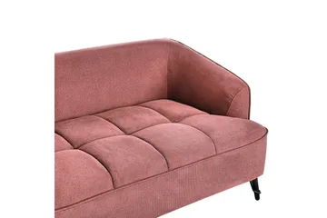 3-sitssoffa Hobro Röd, Svart - Rosa - Möbler - Soffa - 3 sits soffa