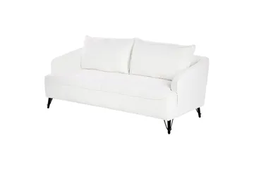 3-sitssoffa Hobro Vit, Svart - Vit, Svart - Möbler - Soffa - 3 sits soffa