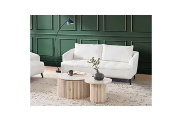 3-sitssoffa Hobro Vit, Svart - Vit, Svart - Möbler - Soffa - 3 sits soffa
