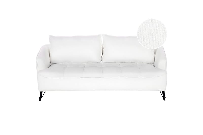 3-sitssoffa Hobro Vit, Svart - Vit, Svart - Möbler - Soffa - 3 sits soffa