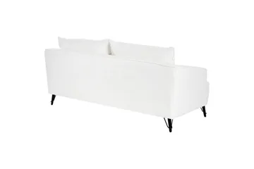 3-sitssoffa Hobro Vit, Svart - Vit, Svart - Möbler - Soffa - 3 sits soffa