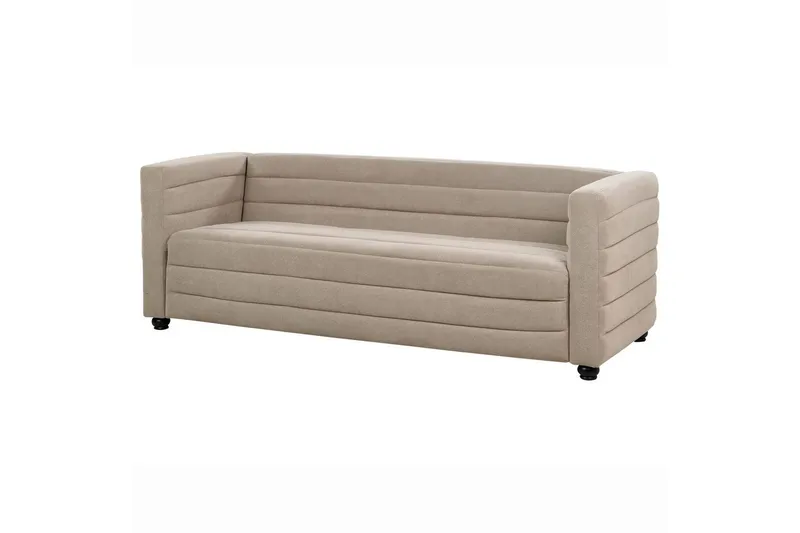 3-sitssoffa Hofn Beige, svart - Beige, svart - Möbler - Soffa - 3 sits soffa