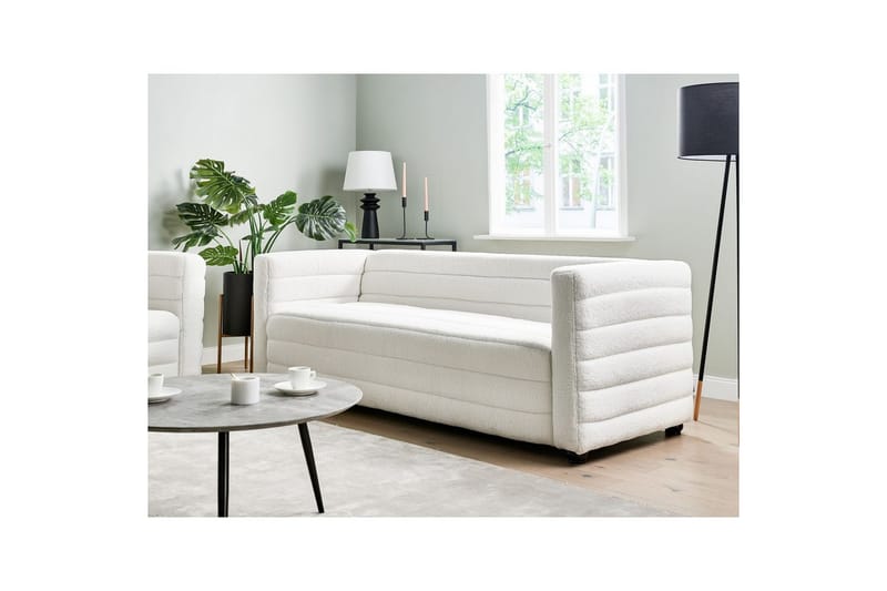 3-sitssoffa Hofn Vit, Svart - Vit, Svart - Möbler - Soffa - 3 sits soffa
