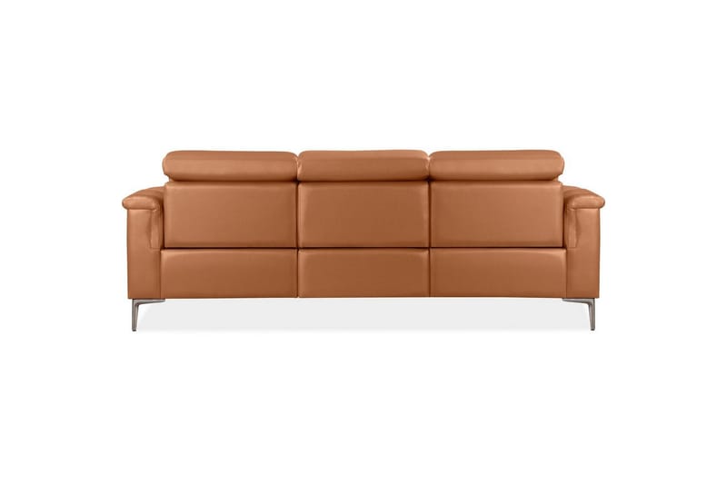 3-sitssoffa Lund Cognac, Läder/PU, Elektrisk vilstol - Cognac, Läder/PU, Elektrisk vilstol - Möbler - Soffa - 3 sits soffa