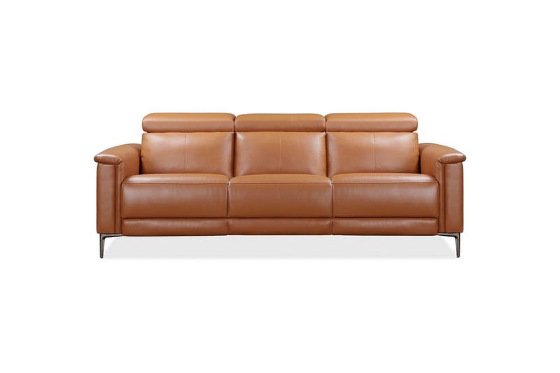 3-sitssoffa Lund Cognac, PU, Elektrisk vilstol - Cognac, PU, Elektrisk vilstol - Möbler - Soffa - 3 sits soffa
