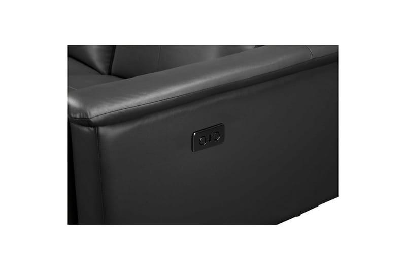 3-sitssoffa Lund Grå, Läder/PU, Elektrisk vilstol - Grå, Läder/PU, Elektrisk vilstol - Möbler - Soffa - Skinnsoffor