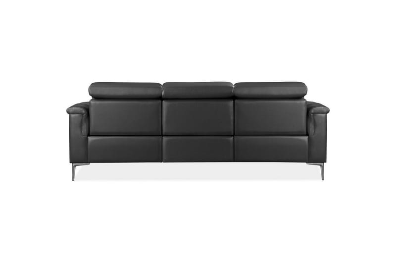 3-sitssoffa Lund Grå, Läder/PU, Manuell vilstol - Grå, Läder/PU, Manuell vilstol - Möbler - Soffa - 3 sits soffa