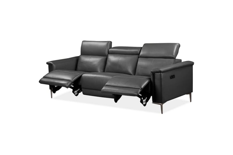 3-sitssoffa Lund Grå, PU, Elektrisk vilstol - Grå, PU, Elektrisk vilstol - Möbler - Soffa - 3 sits soffa
