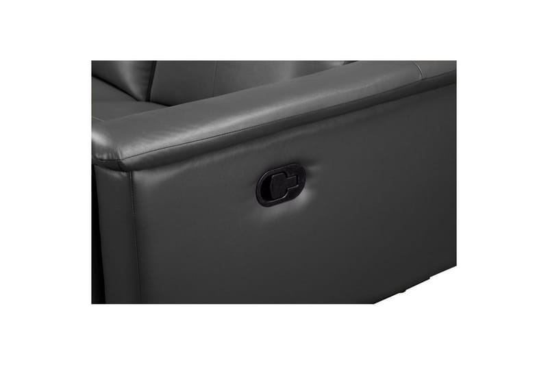 3-sitssoffa Lund Grå, PU, Manuell vilstol - Grå, PU, Manuell vilstol - Möbler - Soffa - 3 sits soffa