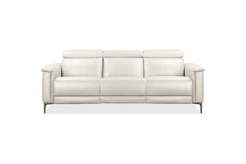 3-sitssoffa Lund Kräm, Läder/PU, Elektrisk vilstol - Kräm, Läder/PU, Elektrisk vilstol - Möbler - Soffa - 3 sits soffa