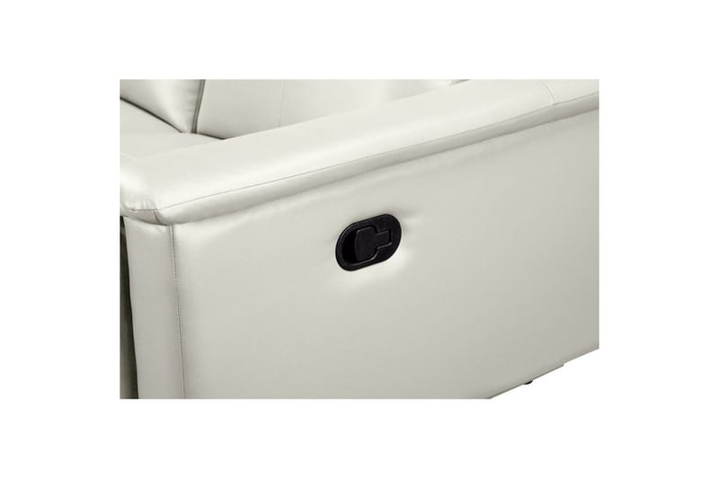 3-sitssoffa Lund Kräm, PU, Manuell vilstol - Kräm, PU, Manuell vilstol - Möbler - Soffa - 3 sits soffa
