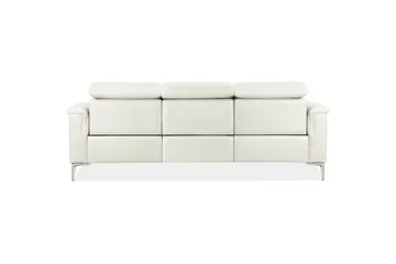 3-sitssoffa Lund Kräm, PU, Manuell vilstol - Kräm, PU, Manuell vilstol - Möbler - Soffa - 3 sits soffa