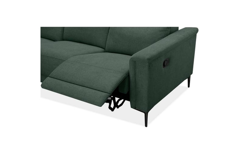 3-sitssoffa Lund Mörkgrön, Belfast tyg, Manuell vilstol - Mörkgrön, Belfast tyg, Manuell vilstol - Möbler - Soffa - Biosoffa & reclinersoffa