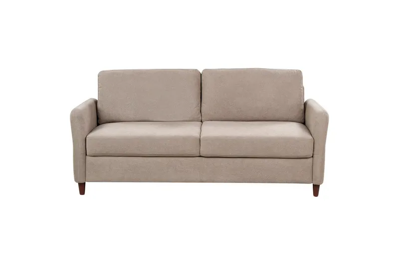 3-sitssoffa Mare Beige, mörkt trä, Beige, mörkt trä