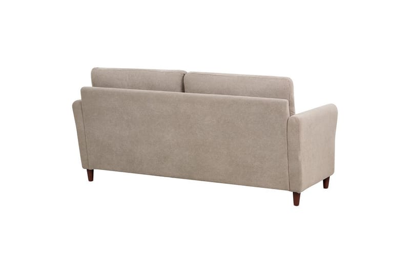 3-sitssoffa Mare Beige, mörkt trä - Beige, mörkt trä - Möbler - Soffa - Bäddsoffa