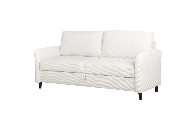 3-sitssoffa Mare Vitt, mörkt trä - Vit - Möbler - Soffa - Bäddsoffa