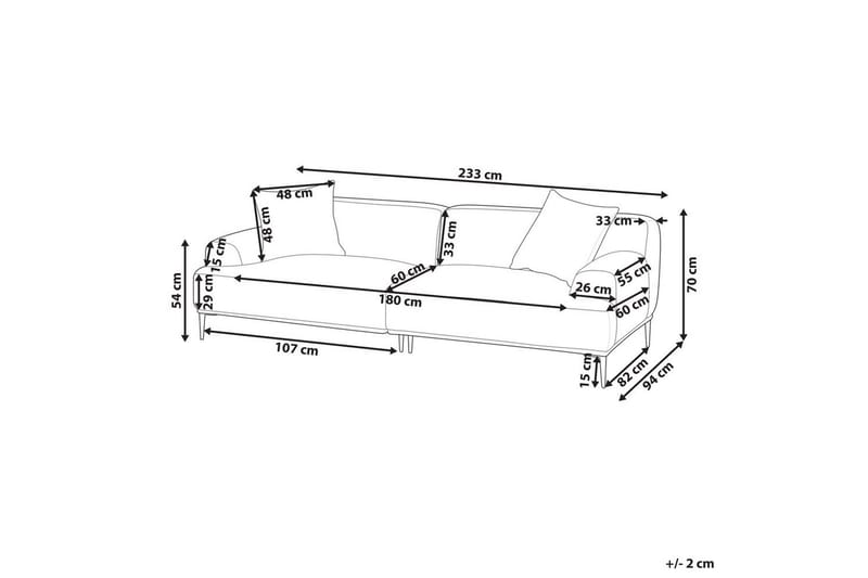 3-sitssoffa Matila Grå, brun - Grå, brun - Möbler - Soffa - 3 sits soffa