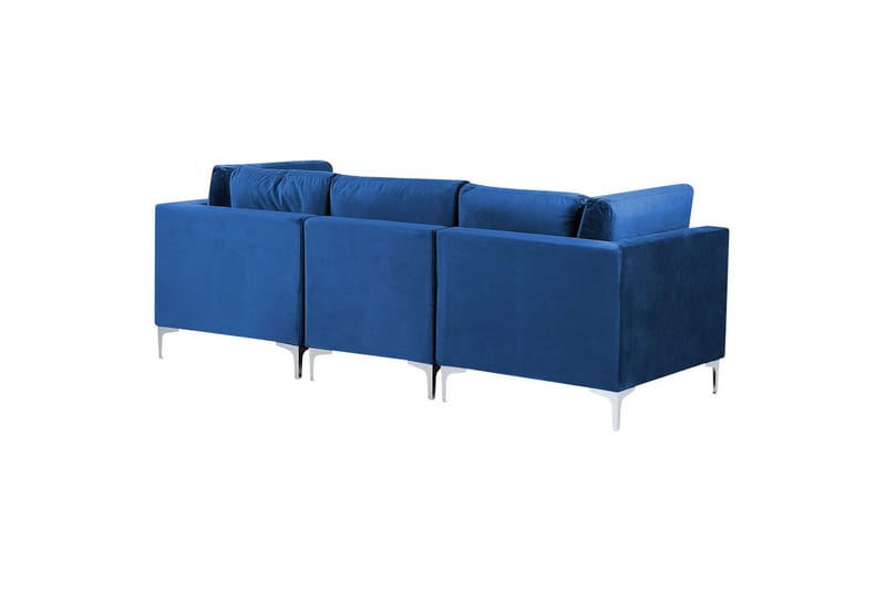 3-sitssoffa med fotpall Evja Blå - Blå - Möbler - Soffa - 3 sits soffa