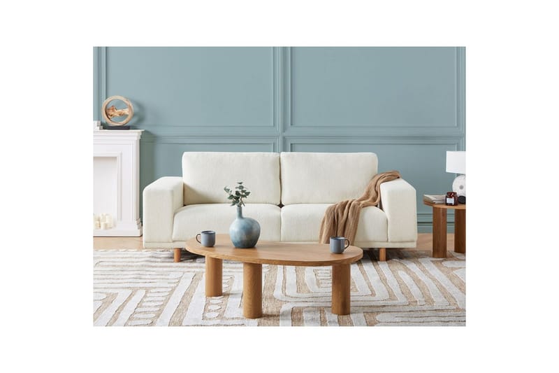 3-sitssoffa Nivala Vit - Vit - Möbler - Soffa - 3 sits soffa