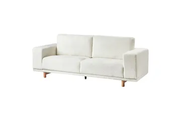 3-sitssoffa Nivala Vit - Vit - Möbler - Soffa - 3 sits soffa