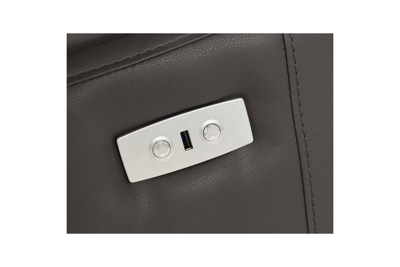 3-sitssoffa Rayland Brun, PU, Elektrisk vilstol - Brun, PU, Elektrisk vilstol - Möbler - Soffa - 3 sits soffa