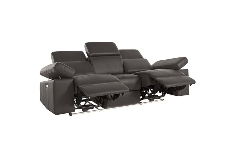3-sitssoffa Rayland Brun, PU, Elektrisk vilstol - Brun, PU, Elektrisk vilstol - Möbler - Soffa - 3 sits soffa