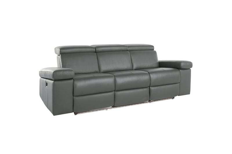 3-sitssoffa Rayland Grå, Läder/PU, Elektrisk vilstol - Grå, Läder/PU, Elektrisk vilstol - Möbler - Soffa - 3 sits soffa
